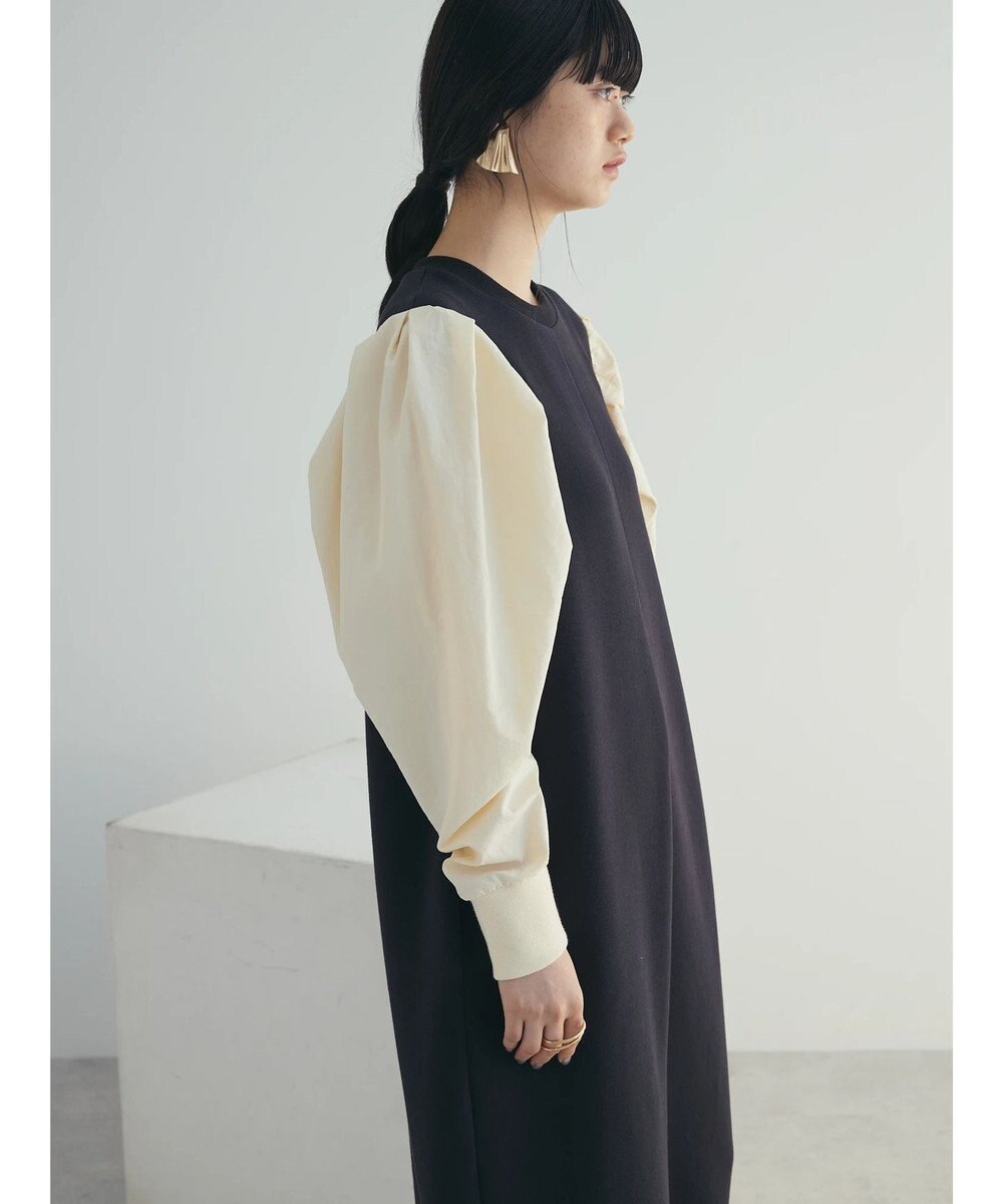 Green Parks armonia. リブ使いコクーンポンチワンピース 