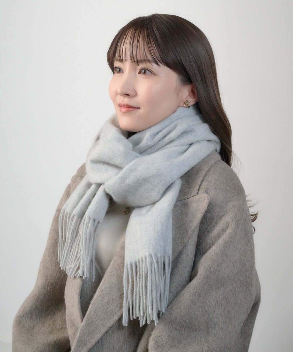 MOONBAT プラスムーンバット (+moonbat) カシミヤ100％無地ストール 洗える 190㎝×50㎝ 