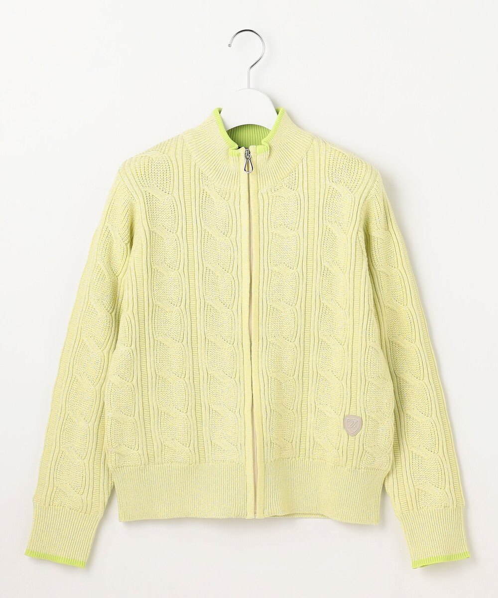 23区GOLF 【WOMEN】ラメケーブルジップアップカーディガン　防風裏地付き 