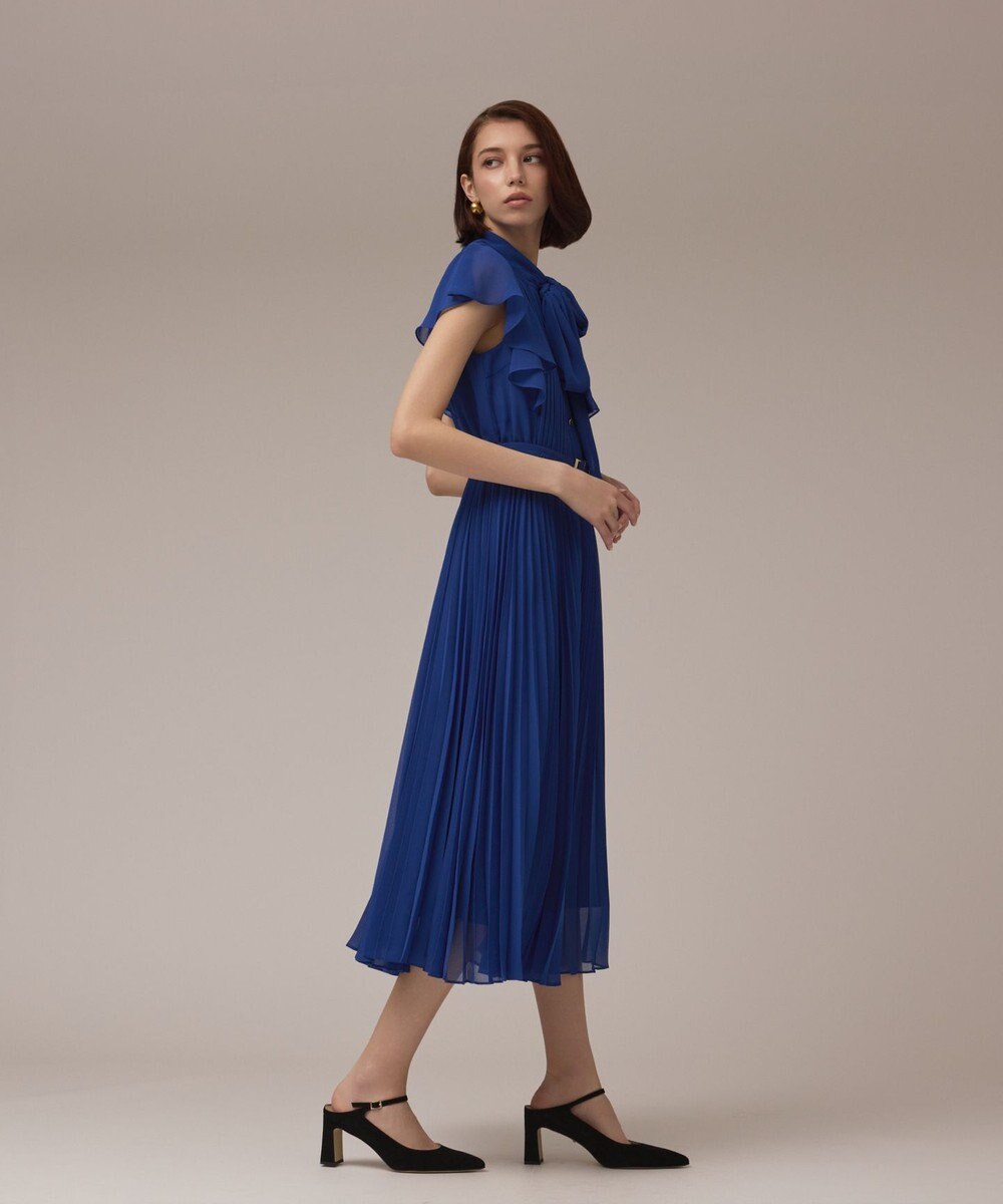 GRACE CONTINENTAL ボウタイプリーツドレス 