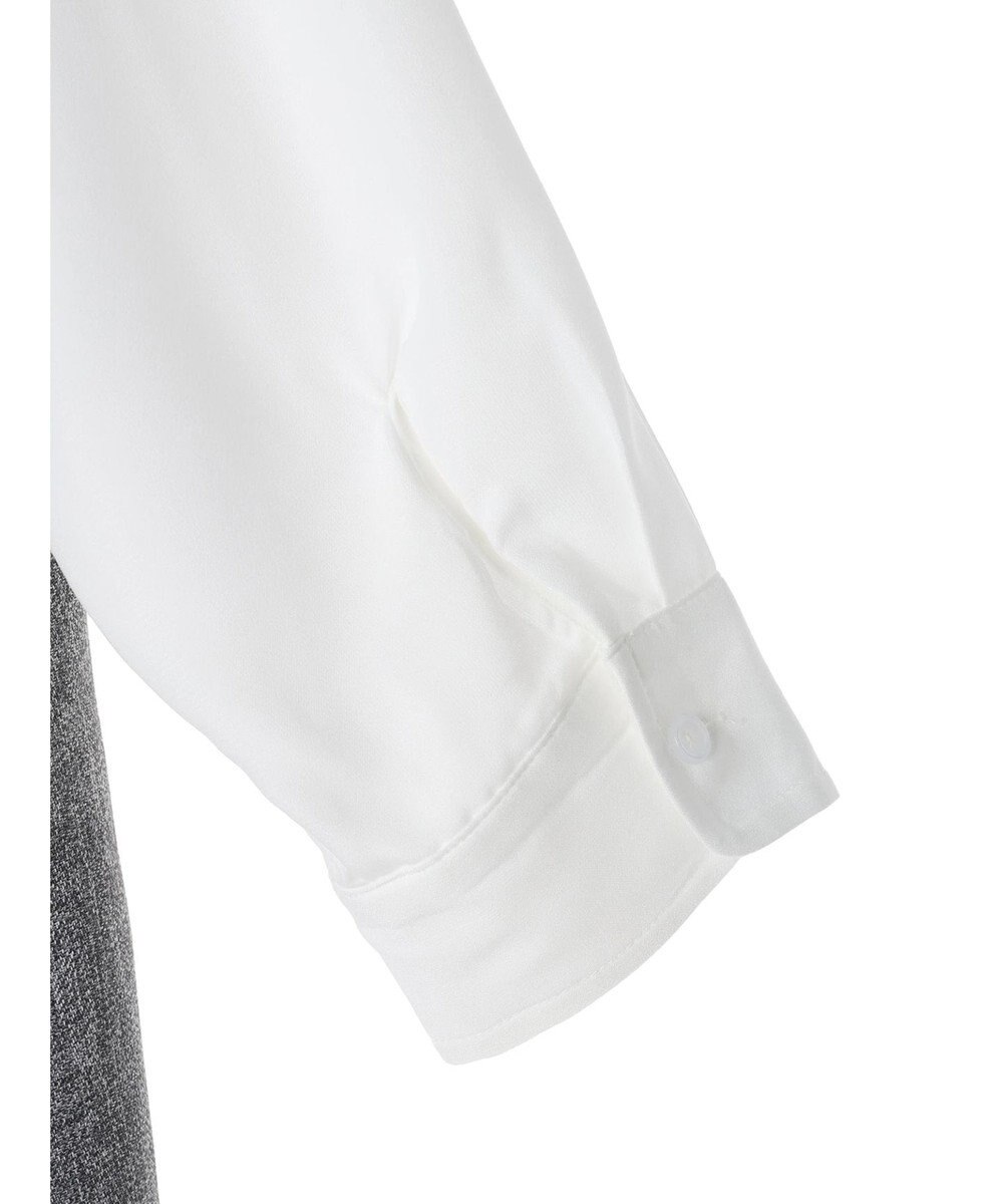 Green Parks ＳＥＴ２点Ｖネックベスト＋７分袖ミディシャツワンピース 