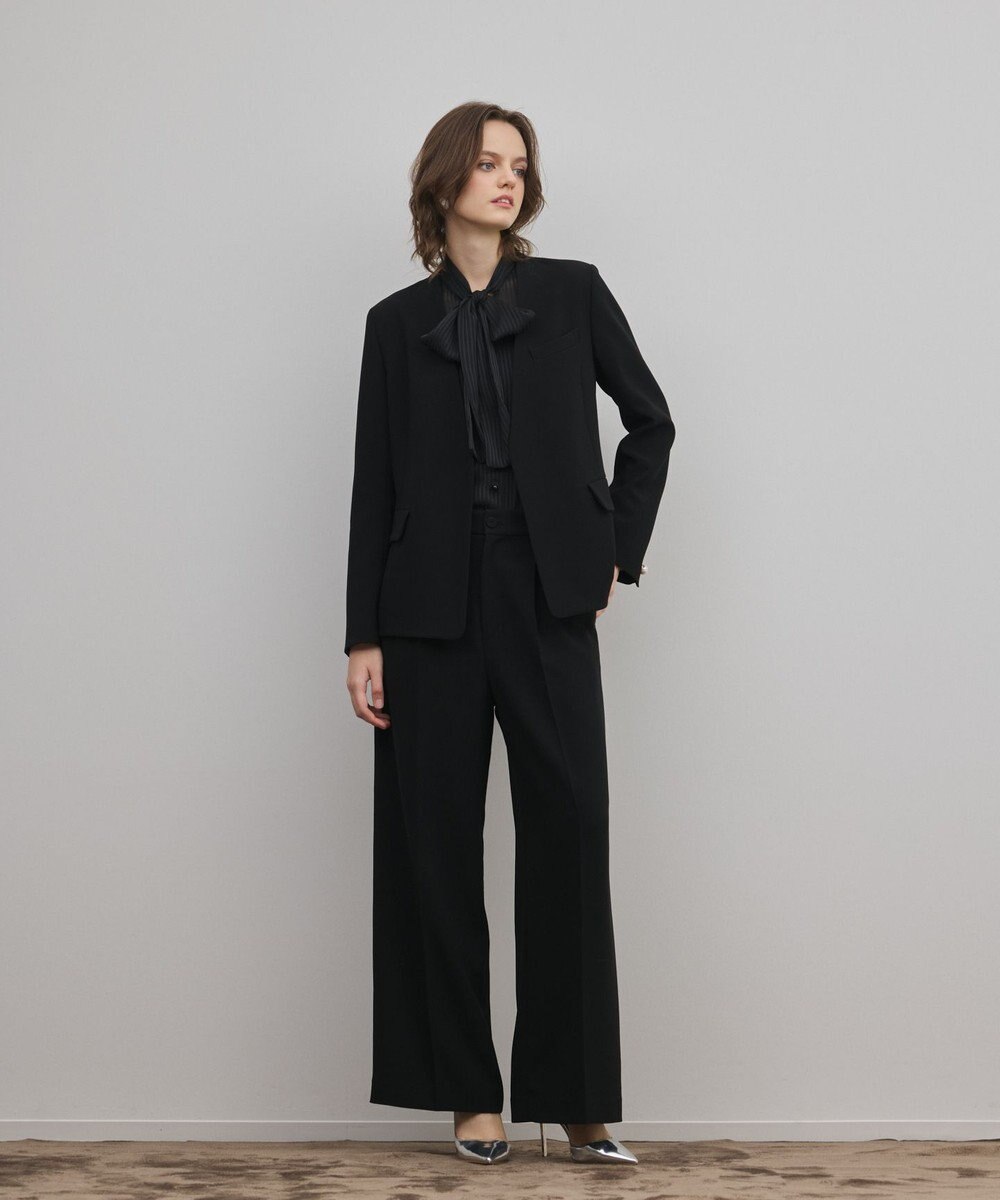 GRACE CONTINENTAL ストライプボウブラウス 