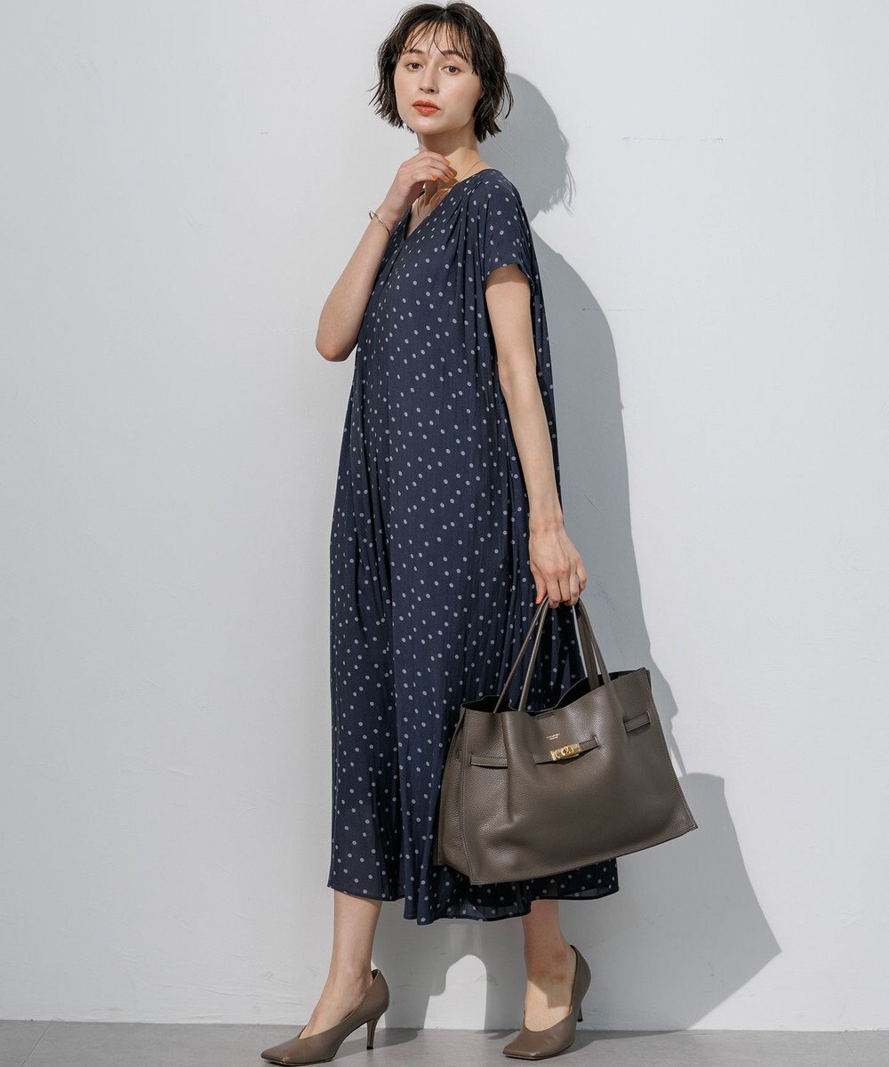 23区 S 【先行予約/WEB&一部店舗限定】ドット フレアワンピース 