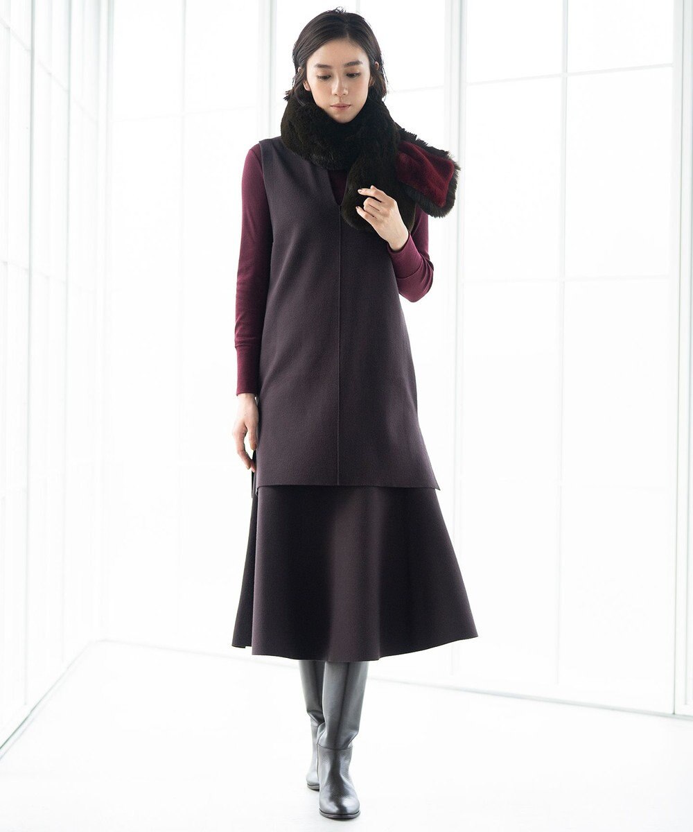 自由区 【XSサイズ～/洗える】ベアテレコ ボトルネック カットソー 