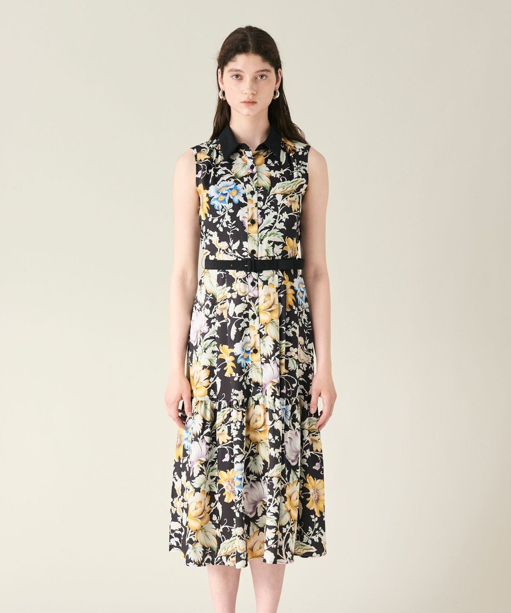 GRACE CONTINENTAL ボタニカルプリントワンピース 