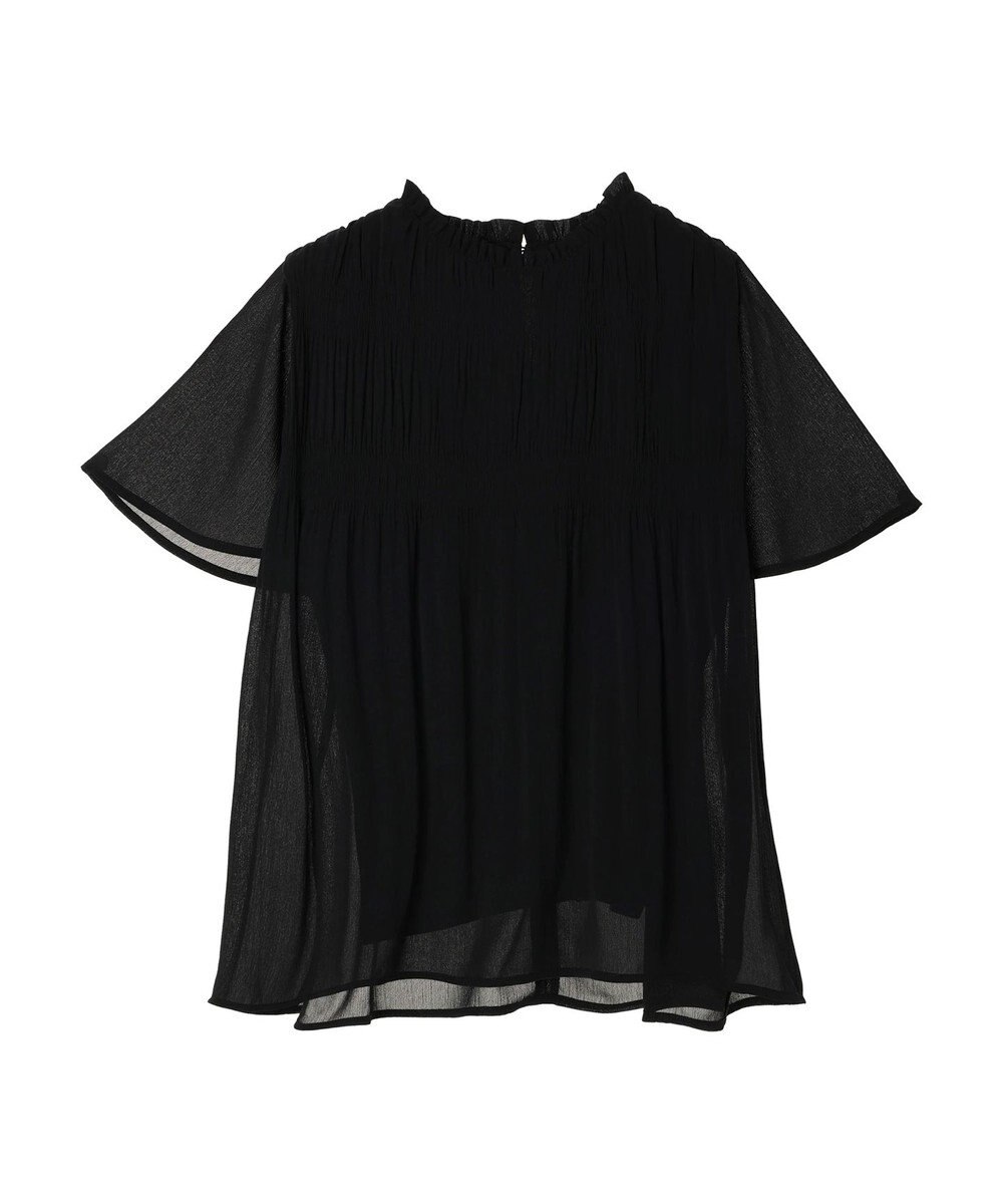 earth music&ecology マジョリカプリーツ半袖ブラウス 