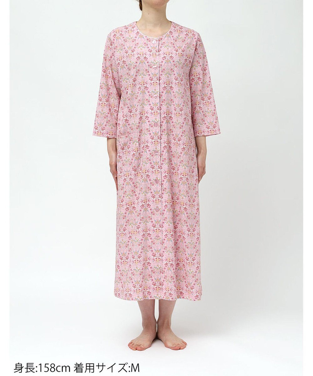 WACOAL ワンピース 綿100%(本体) 天竺素材 ミントン 7分袖 長袖 ロング丈 レディース NNT268 /ワコール 