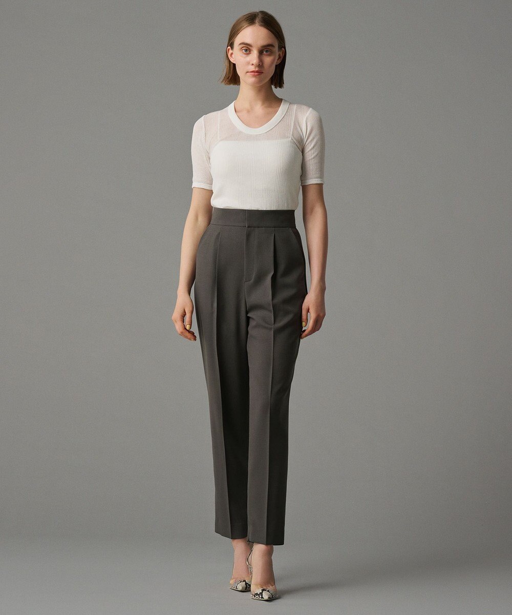 uncrave 【手洗い可】シアー ランダムリブ Uネック カットソー（uncrave STANDARD） 