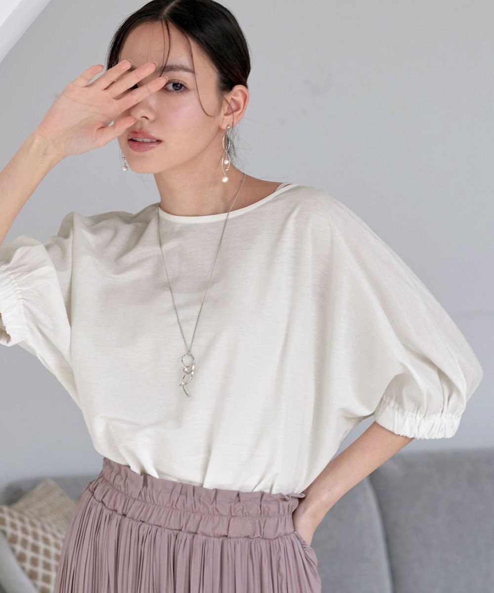 Tiaclasse 【接触冷感】袖ギャザードルマンプルオーバー 