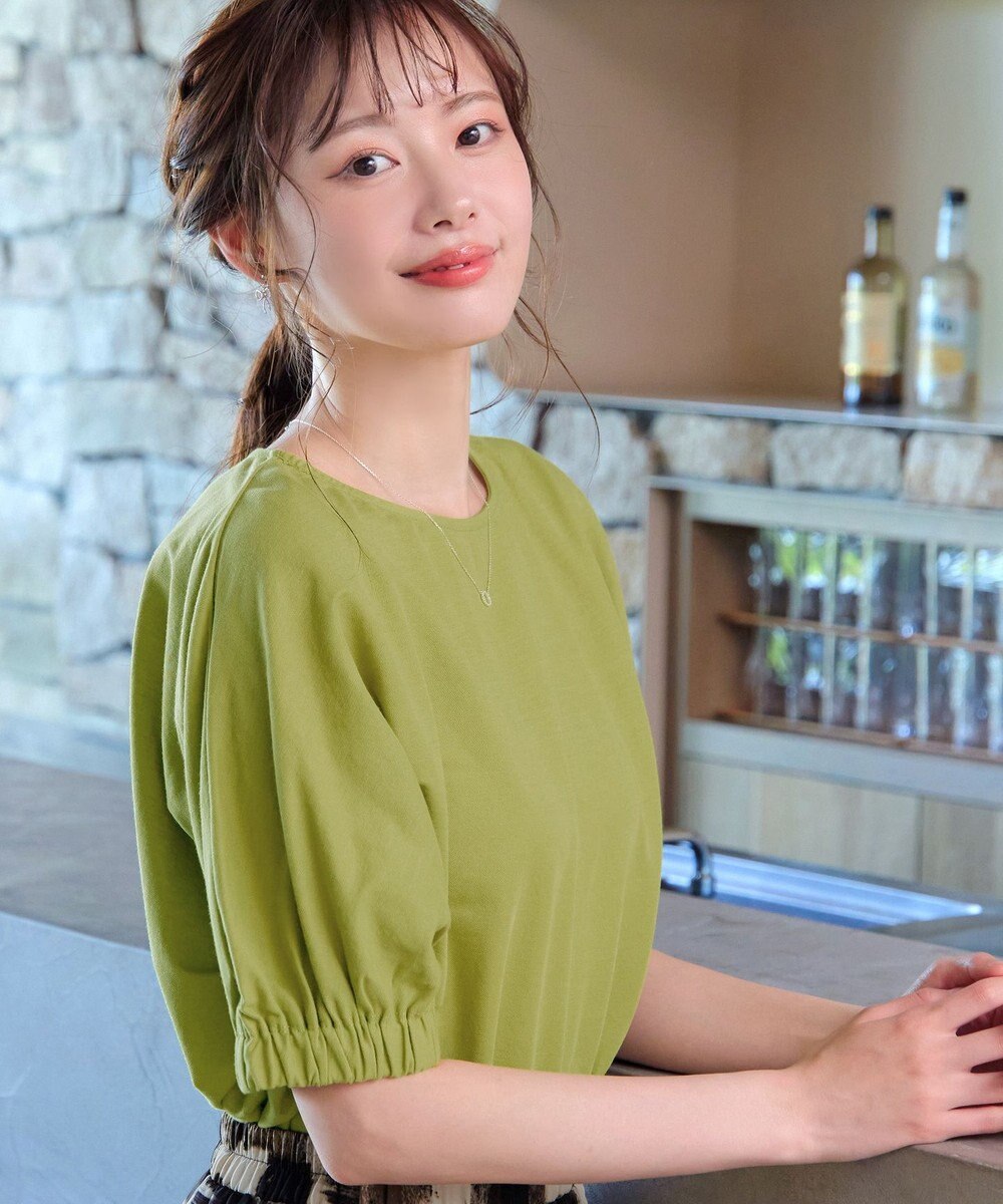 Tiaclasse 【接触冷感】袖ギャザードルマンプルオーバー 