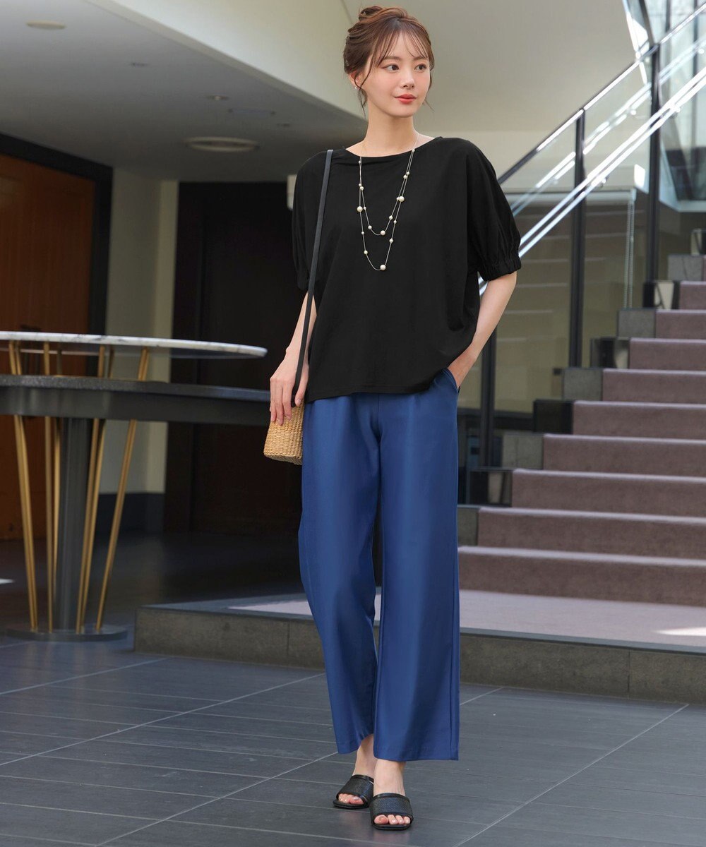 Tiaclasse 【接触冷感】袖ギャザードルマンプルオーバー 