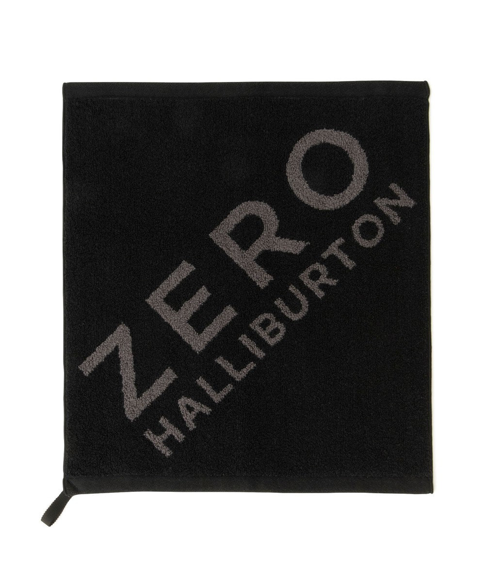 ZERO HALLIBURTON ロゴ入りハンドタオル 82166 ブラック