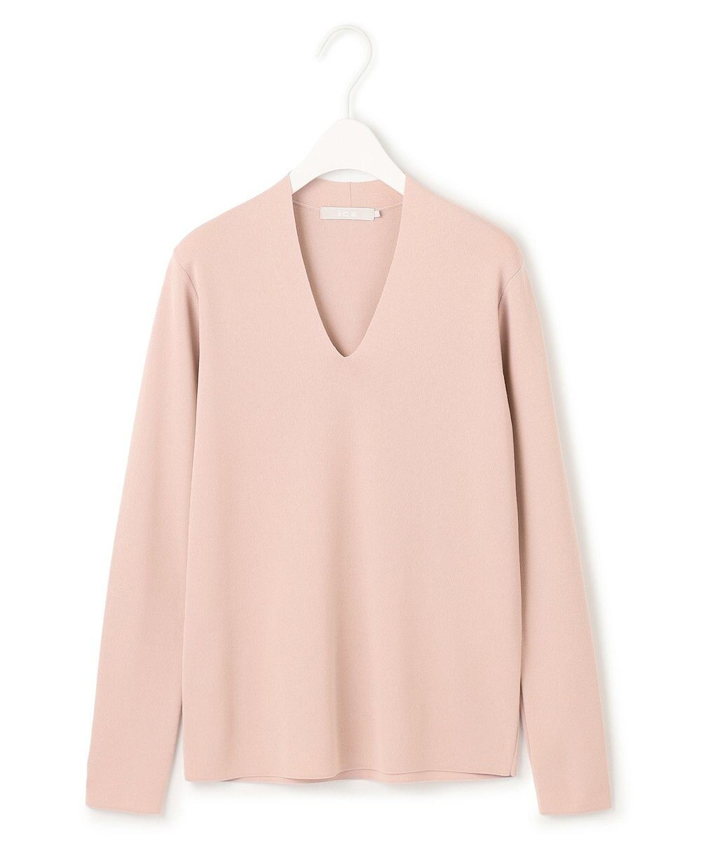 ICB 【洗える】 シンセティックフルニードル Vネックプルオーバー 