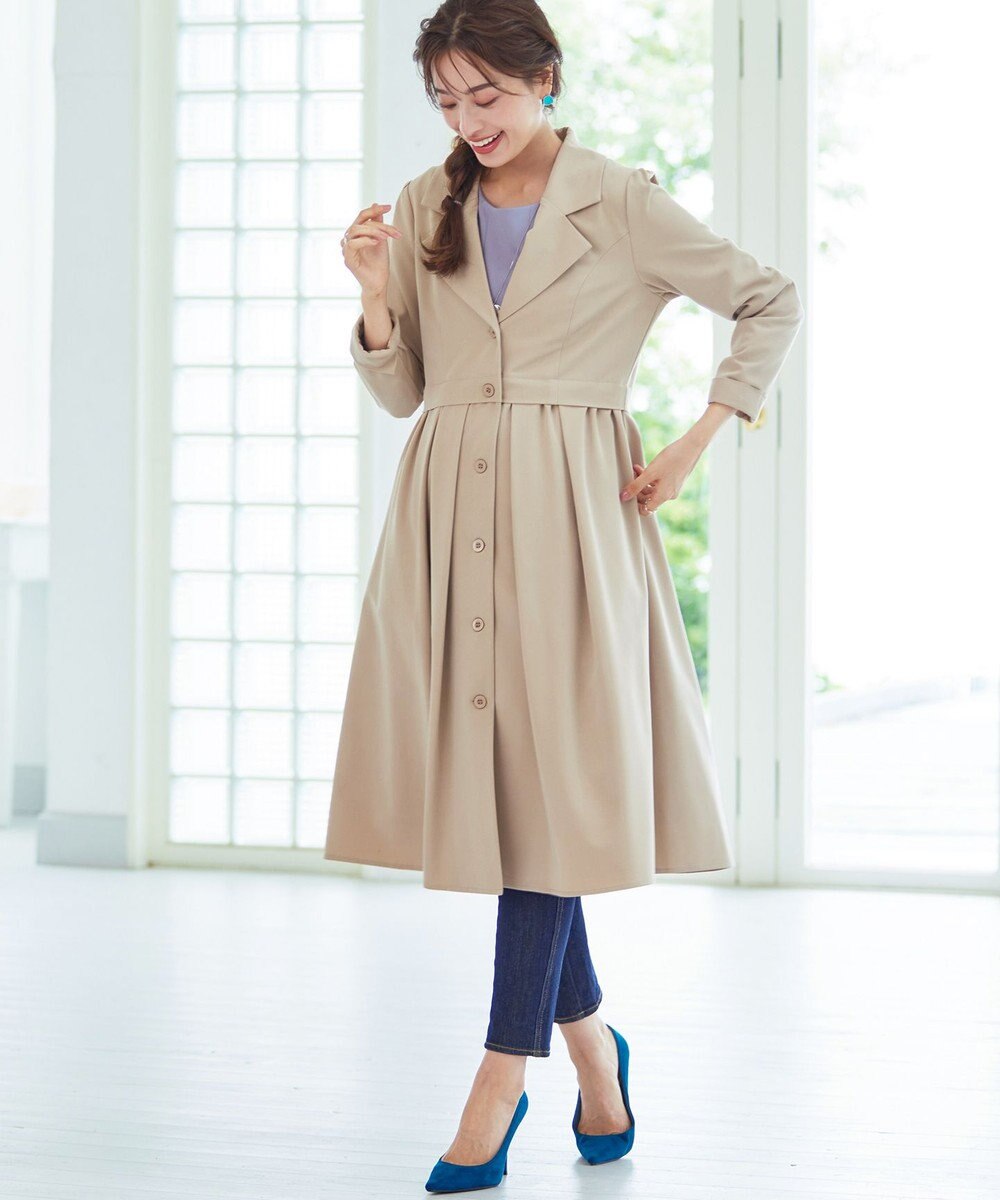 Tiaclasse 【洗える】フレアトレンチコート 