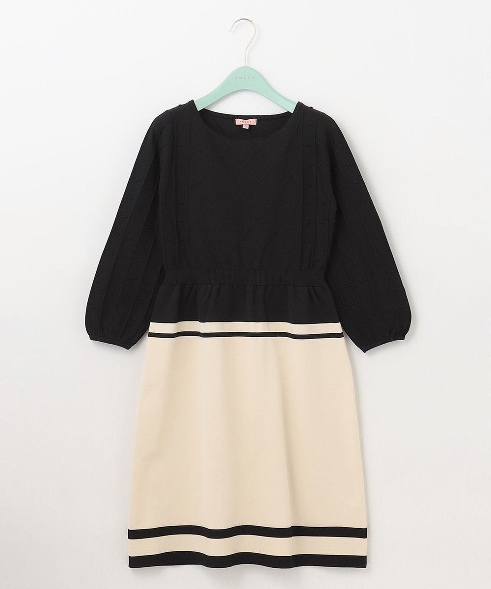 TOCCA 【洗える！】BI COLOR PONPON KNIT ニットドレス 