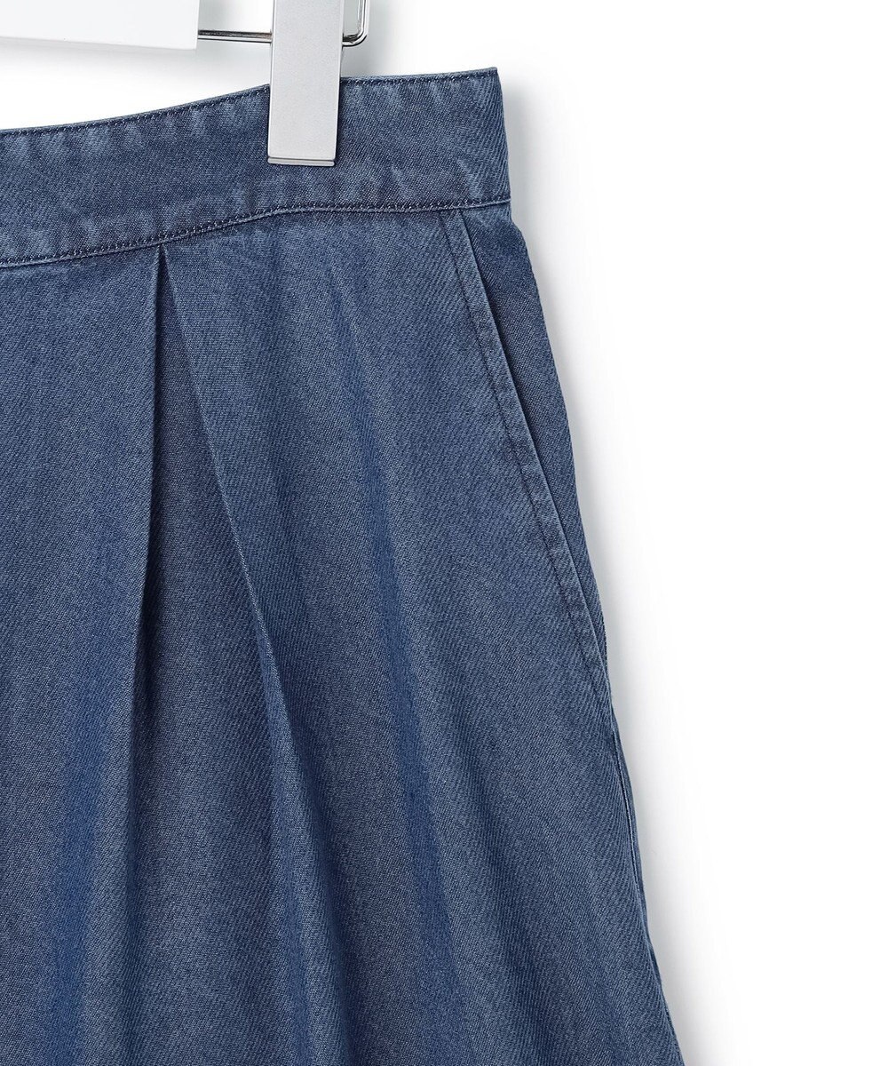 ICB L ナチュラルソフトデニム タックワイドパンツ 