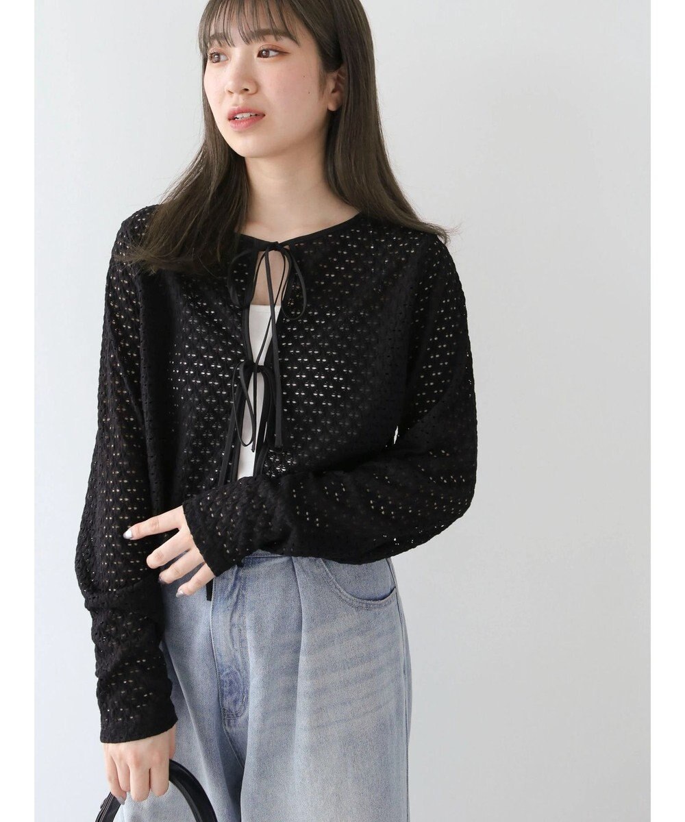 Green Parks ・ＥＬＥＮＣＡＲＥ　ＤＵＥ　２ｗａｙメッシュカーディガン 