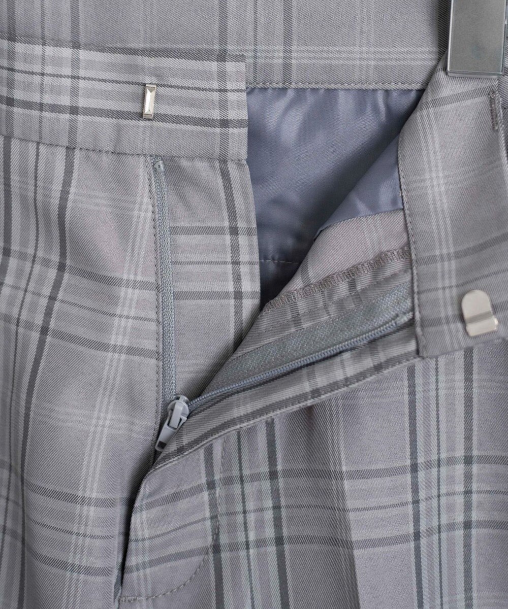 WEGO 【SCHOOLITEM】メンズスクールチェックセミワイドスラックス 