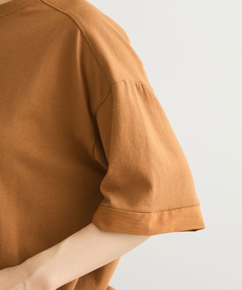 Green Parks 裾ドロスト５分袖ドッキングチュニック 