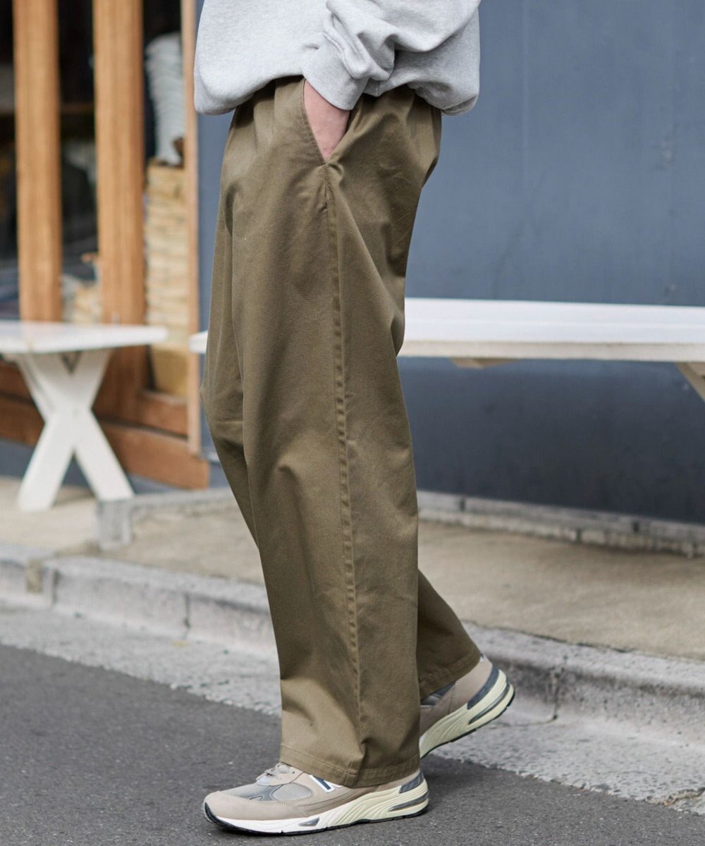 WEGO 【ユニセックス着用ITEM/XSSMLサイズ展開/ウエストゴム】ユルフィットコットンイージーパンツ 