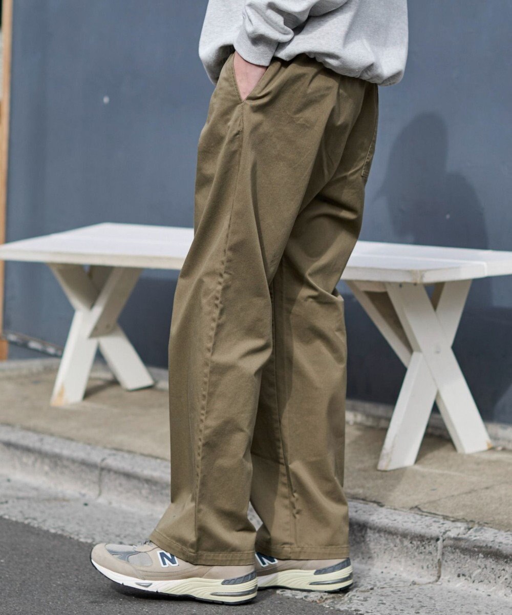 WEGO 【ユニセックス着用ITEM/XSSMLサイズ展開/ウエストゴム】ユルフィットコットンイージーパンツ 