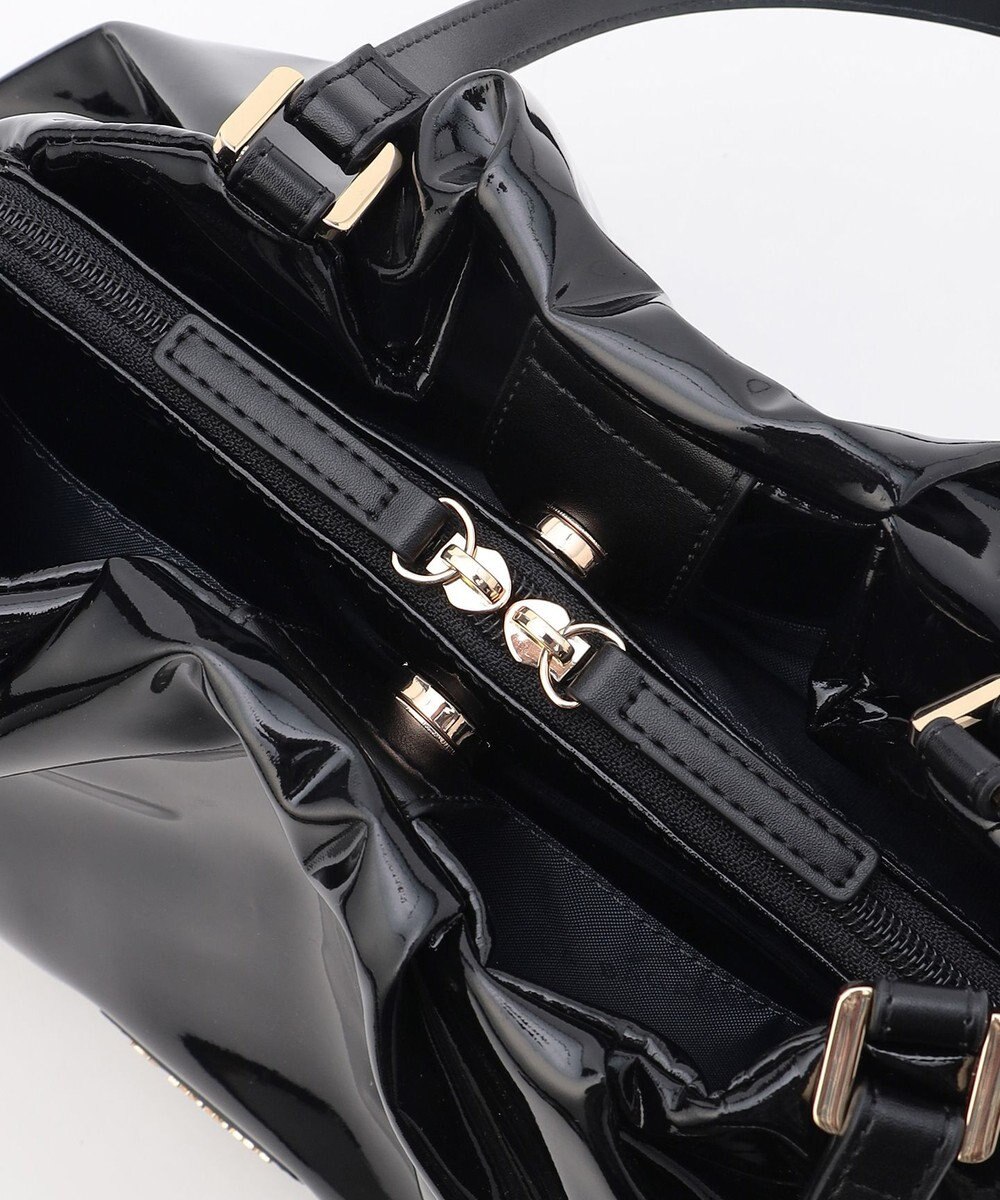 LA BAGAGERIE ソフトエナメル2WAYハンドバッグ Mサイズ 