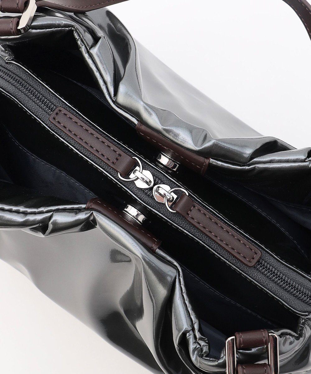 LA BAGAGERIE ソフトエナメル2WAYハンドバッグ Mサイズ 