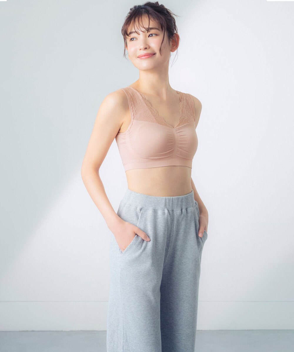 Wing ノンワイヤーブラ バストの脇流れを防ぐ 就寝中も日中のくつろぎタイムも 【ナイトアップブラ ルーム】 ブラジャー ナイトブラ KB3511 ウイング／ワコール 