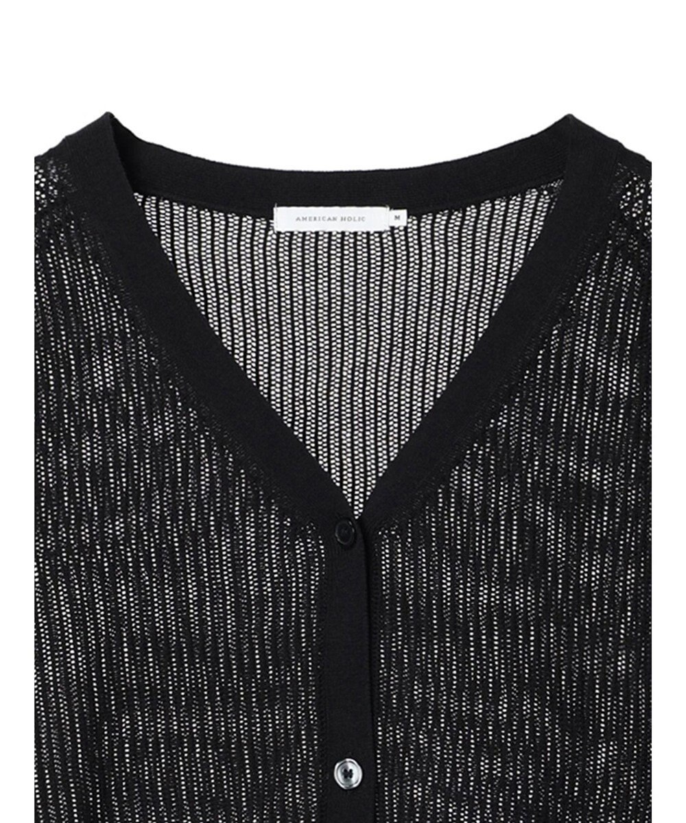 AMERICAN HOLIC メッシュＶネックニットカーディガン 