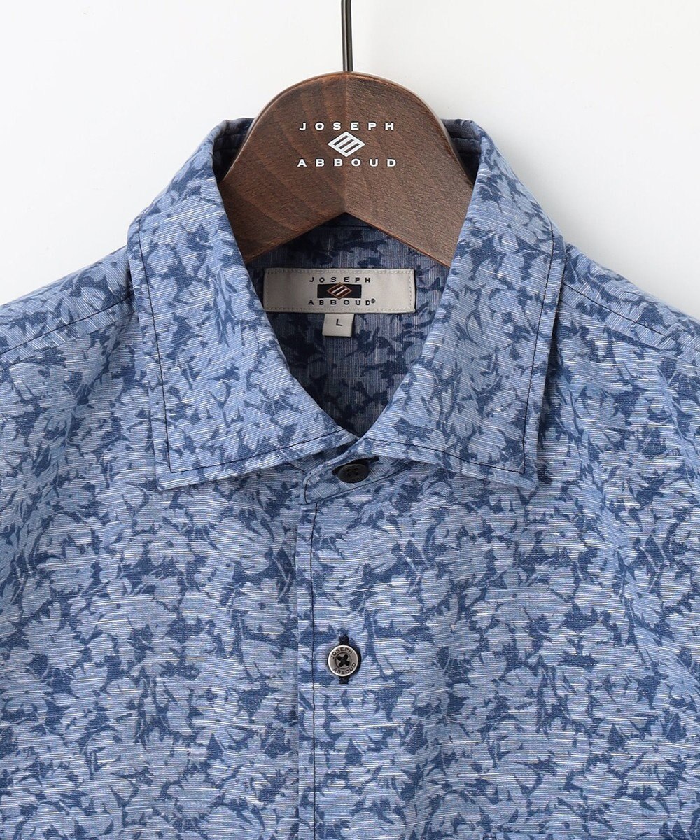 JOSEPH ABBOUD 【清涼感】テクスチャライズドライ フラワーエアリノ シャツ 