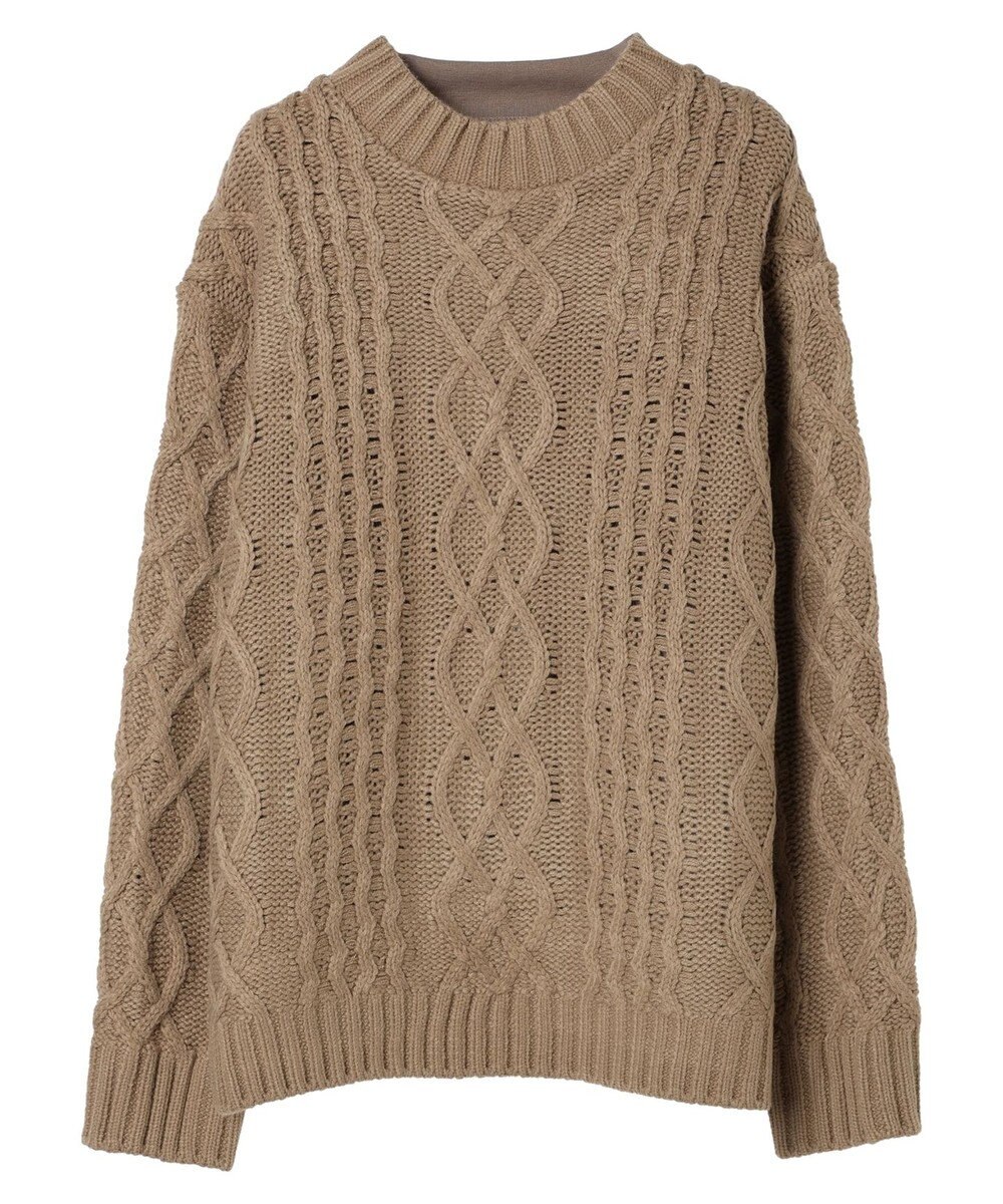 CRAFT STANDARD BOUTIQUE ケーブルニットドッキングスウェット 