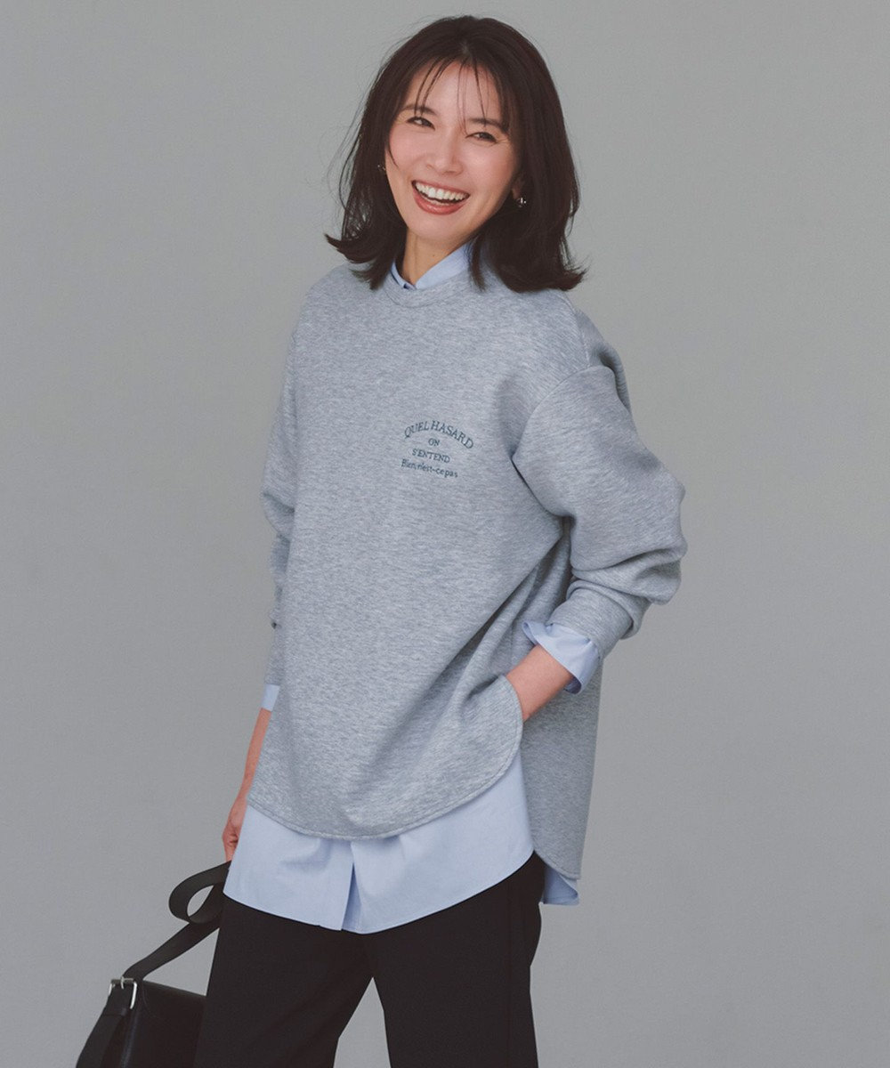 UNFILO BEAUTY FORM JERSEY 刺繍ロゴ プルオーバー 