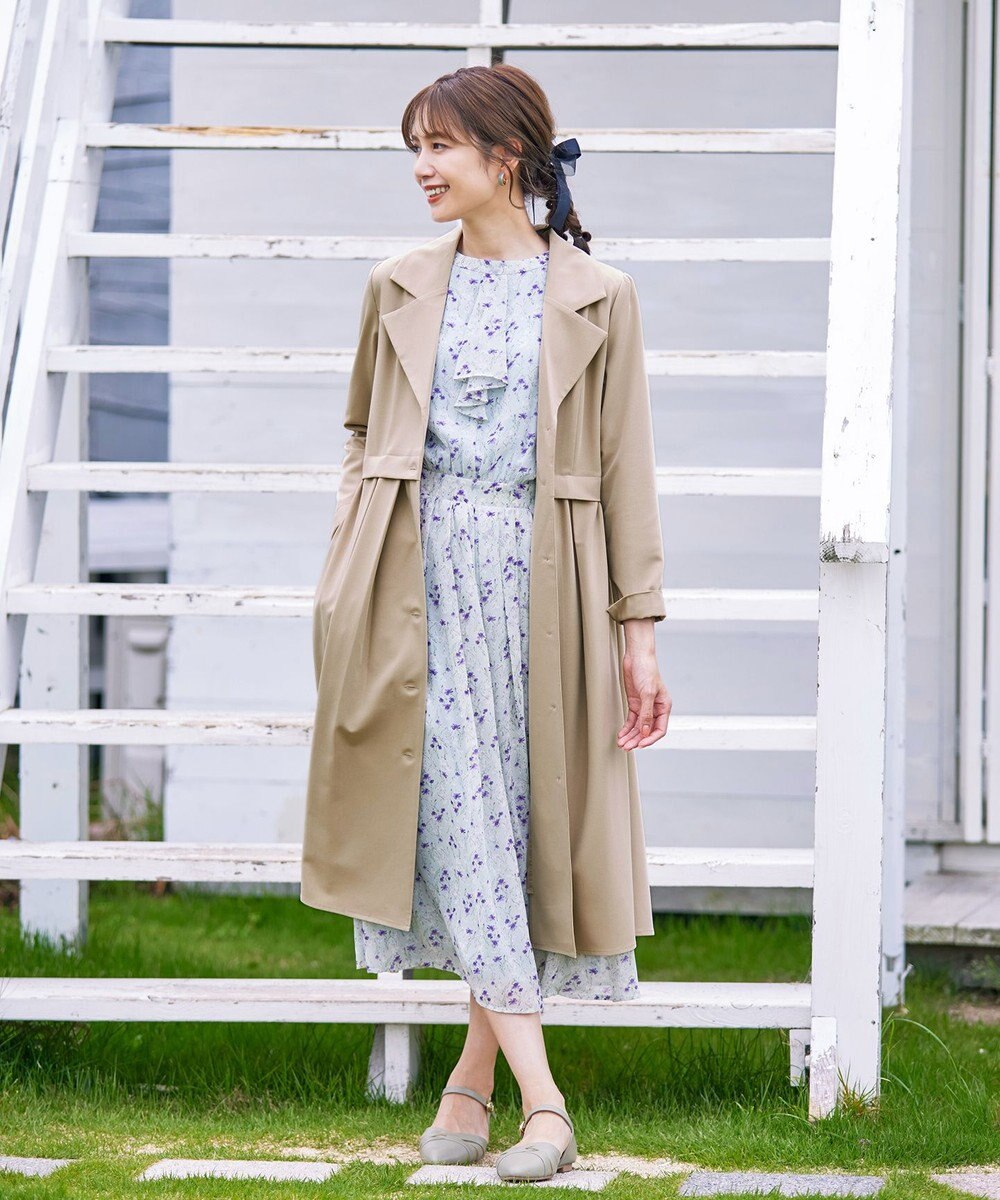 Tiaclasse 【洗える】フレアトレンチコート 