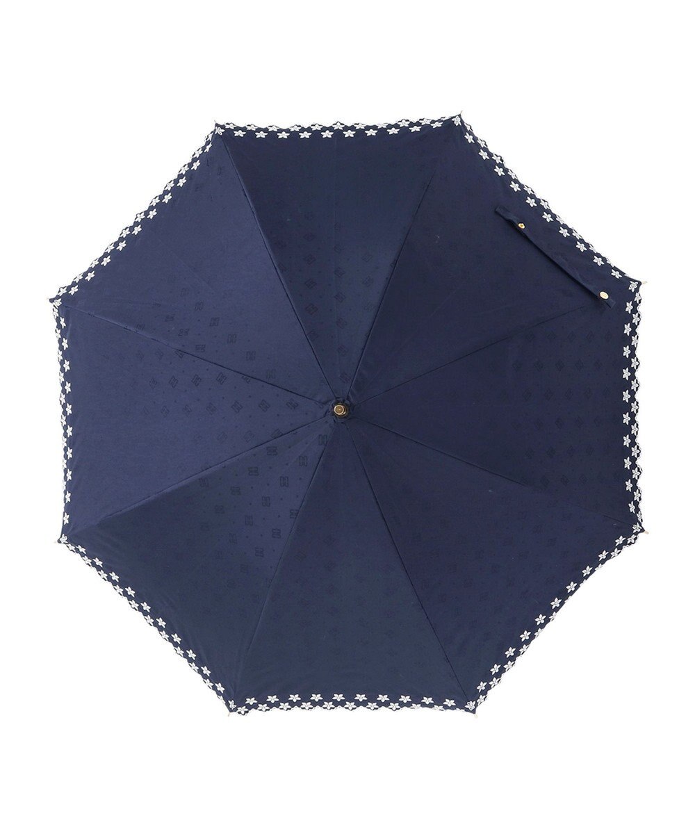 MOONBAT DAKS 晴雨兼用日傘 長傘 ドット ジャカード ボーラ刺繍 