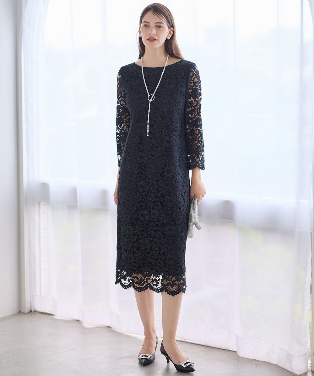 23区 【APPLAUDIR】シャイニーフラワーレース ドレス 