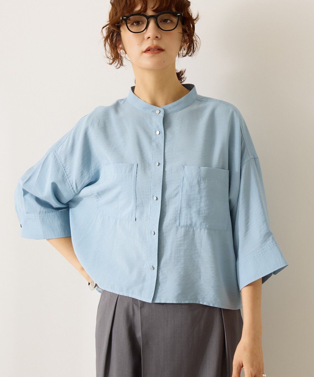 AMERICAN HOLIC 接触冷感Wポケット5分袖ショートシャツ 