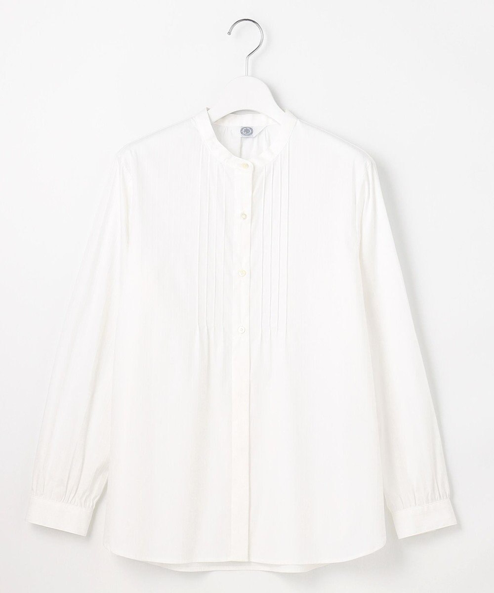 J.PRESS LADIES S 【洗える】BEZコットンナイロン ストライプ ピンタック ブラウス 