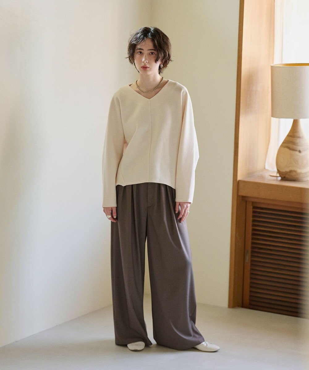 #Newans 【洗濯機可能/セットアップ】コクーンシルエットエアリープルオーバー 