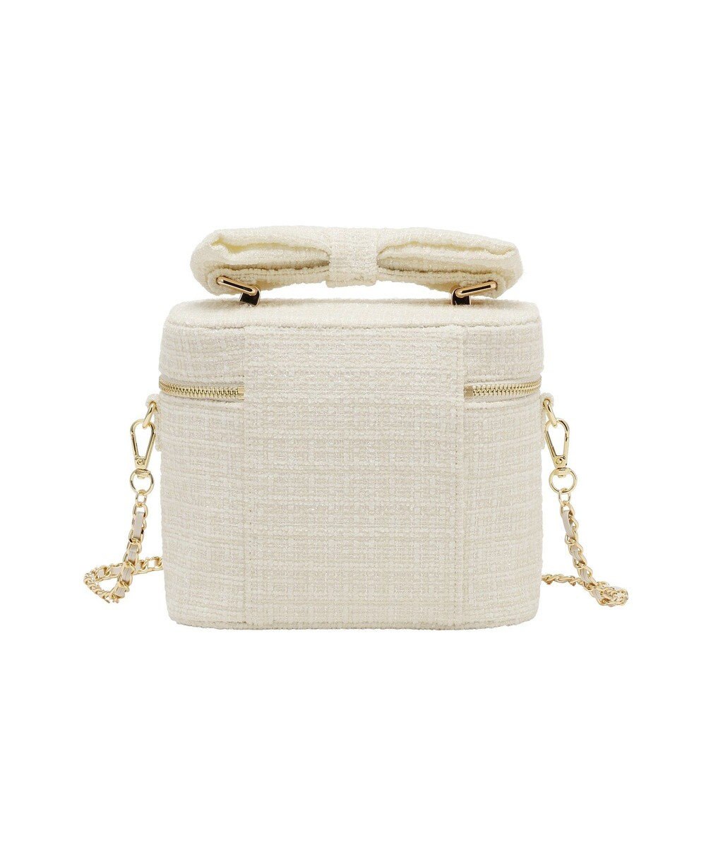 Maison de FLEUR ツイードキューブショルダーバッグ 