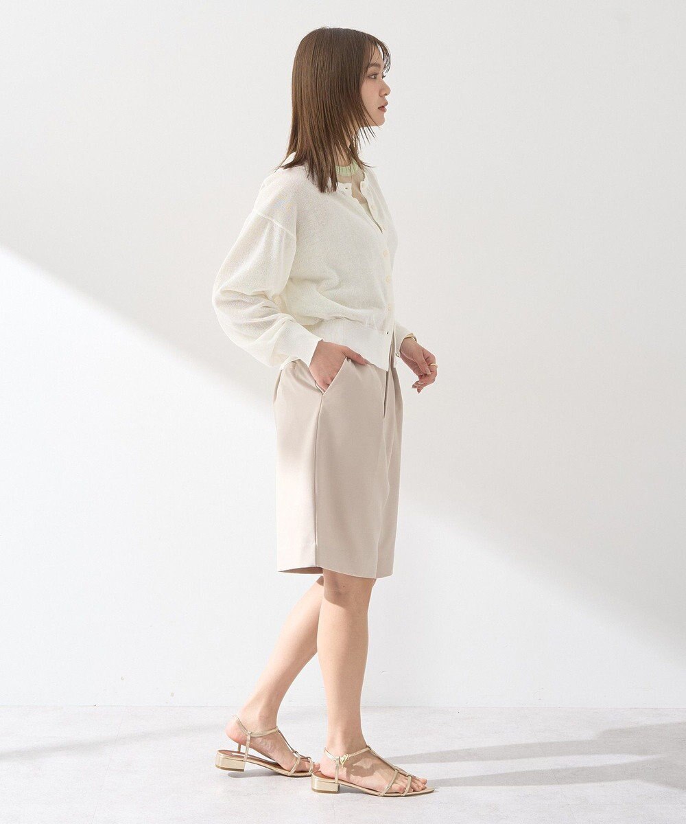 earth music&ecology 接触冷感シアークルーニットカーディガン 