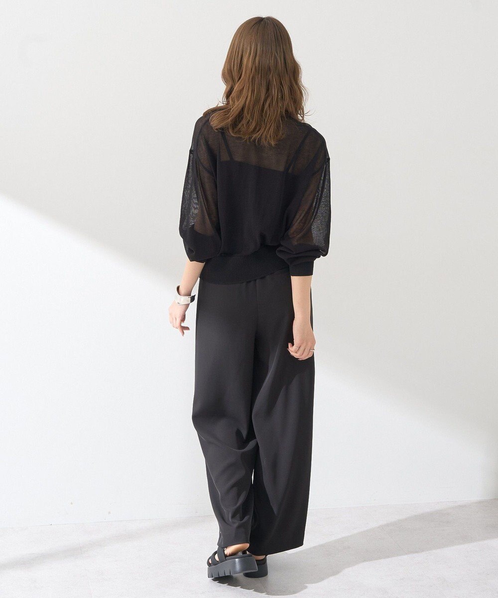 earth music&ecology 接触冷感シアークルーニットカーディガン 