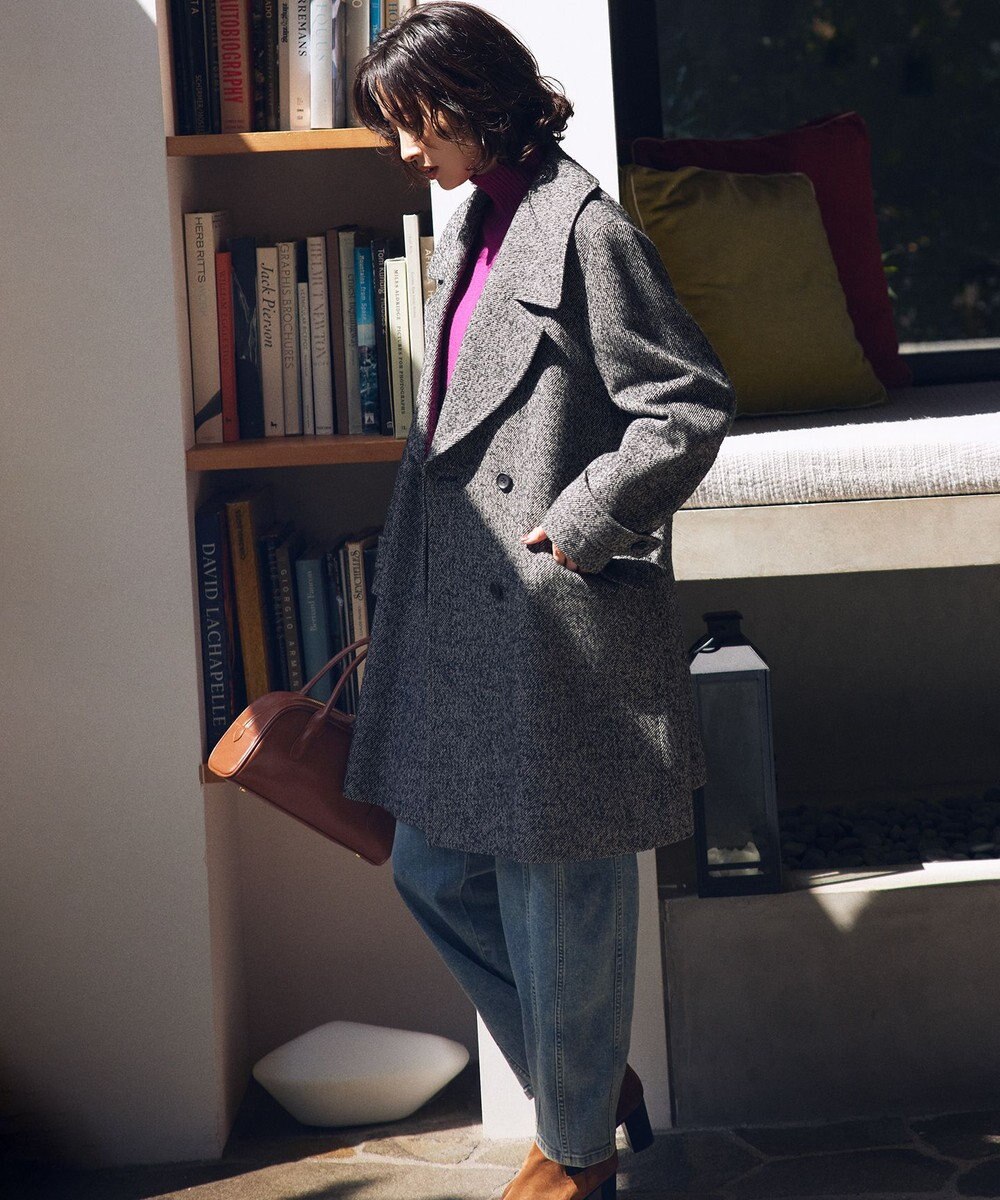 組曲 L ループツイードチェスター コート 