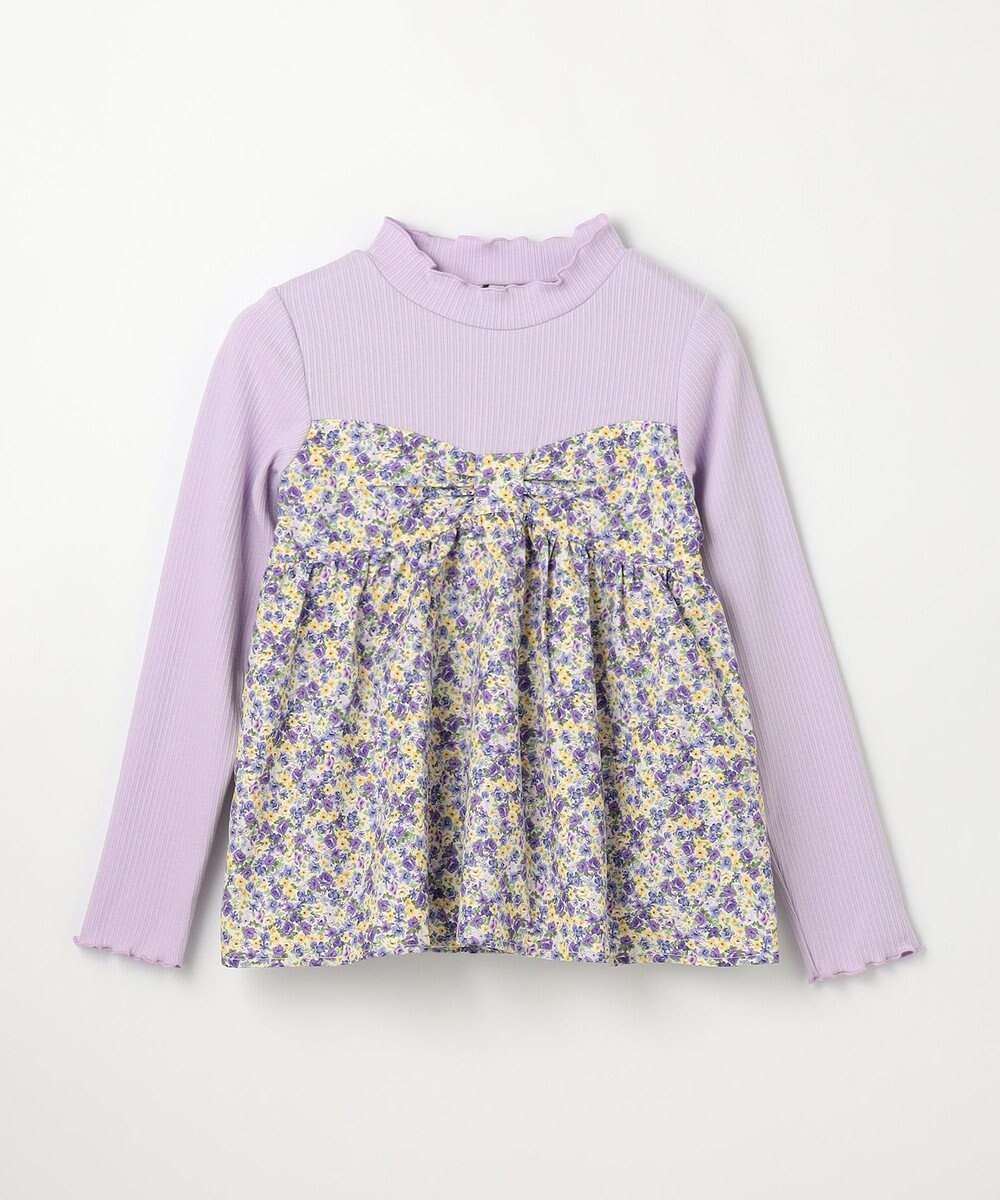 ANY KIDS ドッキング花柄カットソー 