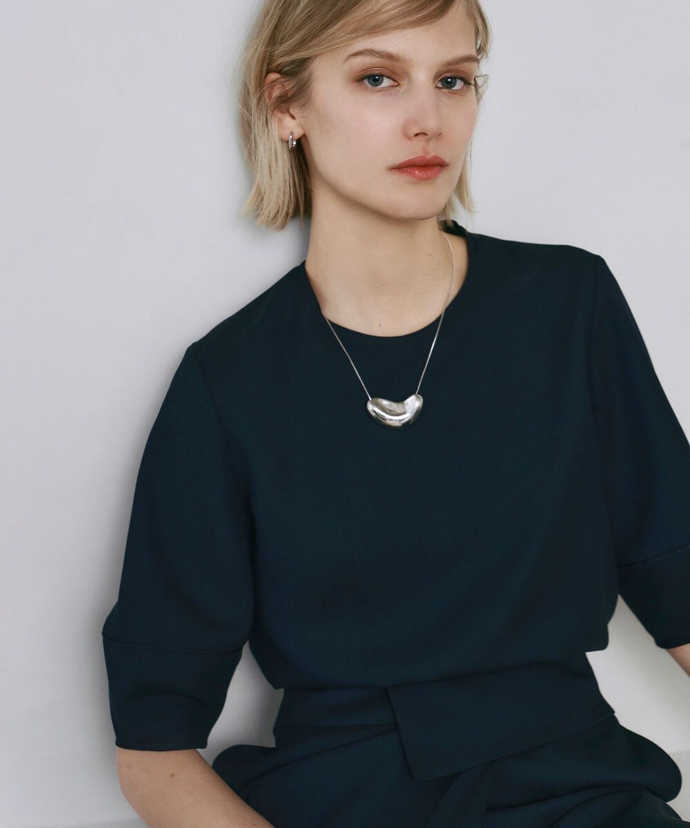 ICB 【UVケア・接触冷感・速乾・防シワ・洗える】 FluidBackSatin ランタンスリーブブラウス 