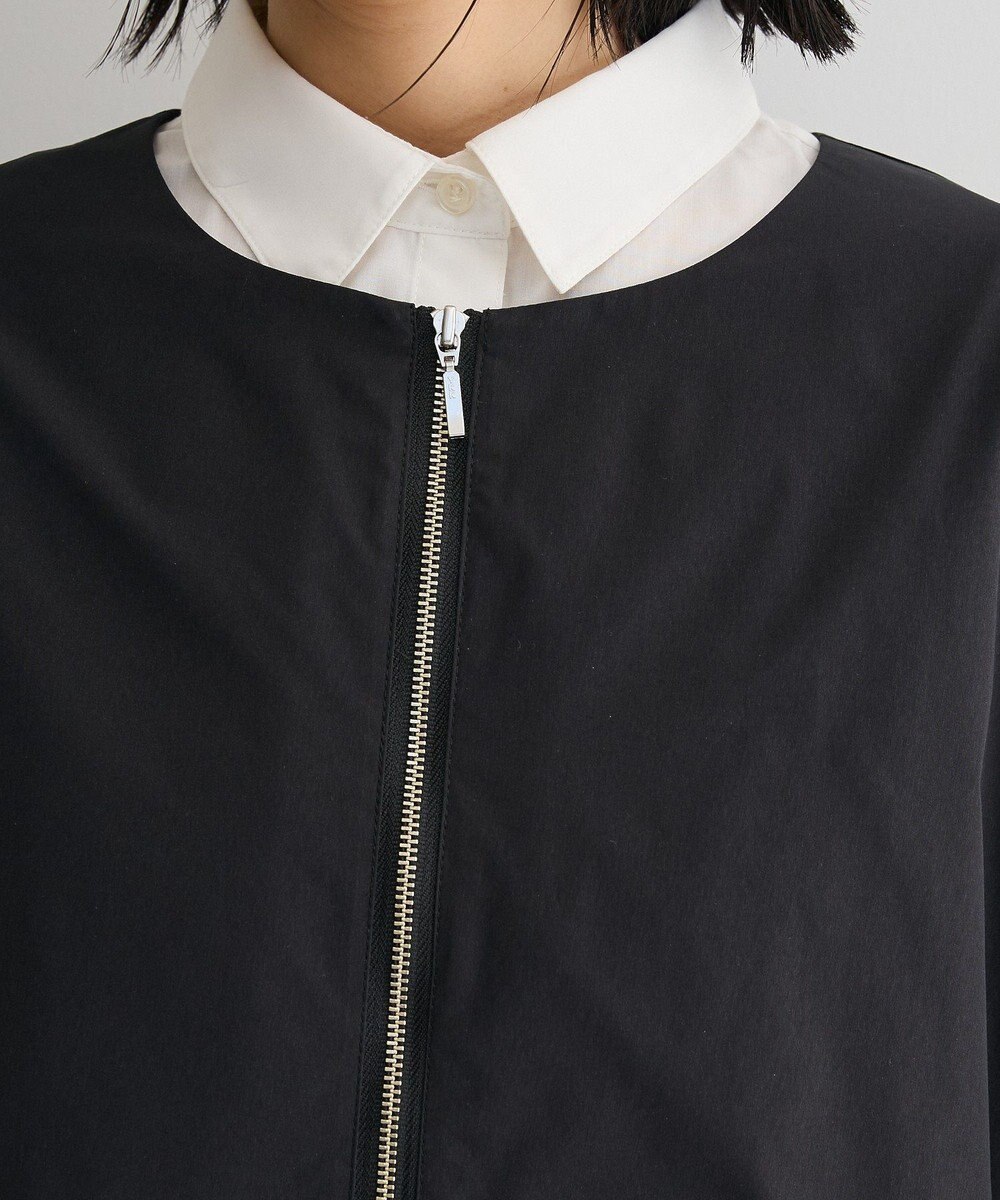 Green Parks ノーカラーペプラムブルゾン 