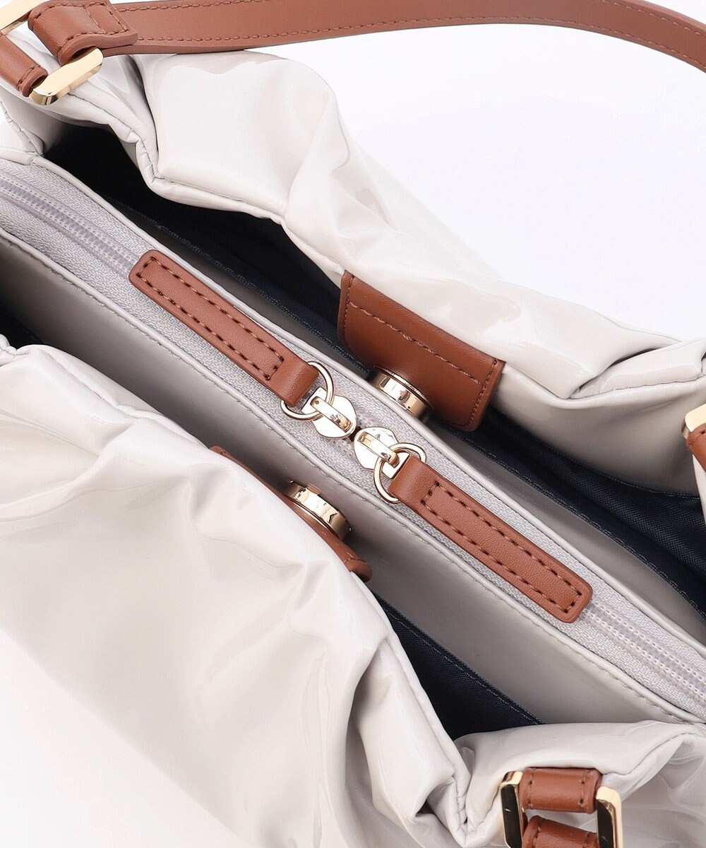 LA BAGAGERIE ソフトエナメル2WAYハンドバッグ Mサイズ 