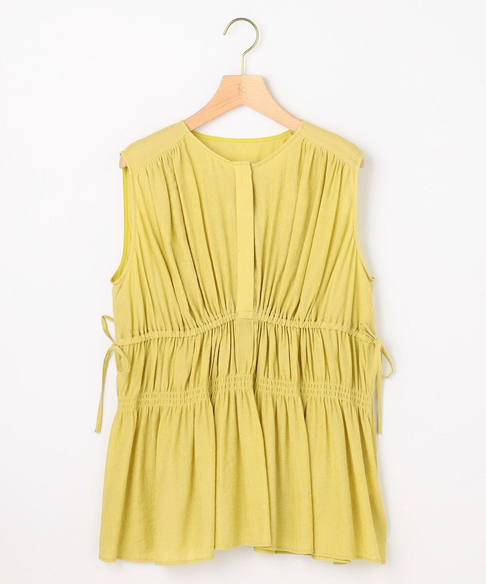 組曲 【先行予約】シアーリンクルクロス ティアードブラウス 