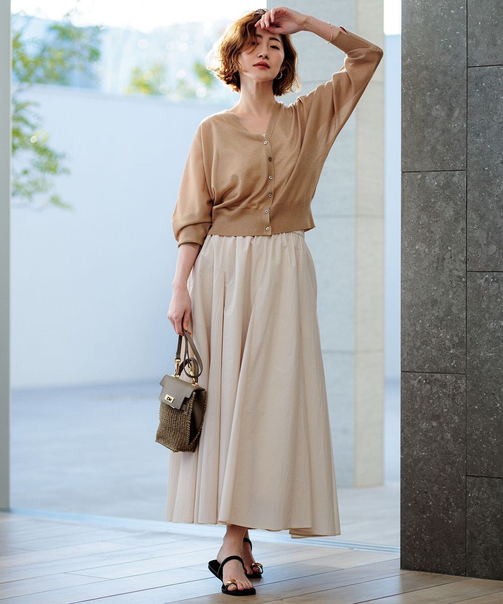 23区 【新色追加】シャイニーシアー ニット カーディガン 