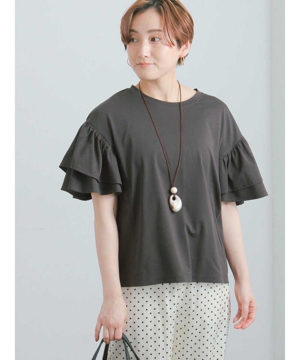Te chichi 【接触冷感/遮熱/吸水速乾】フリルスリーブビッグTシャツ 