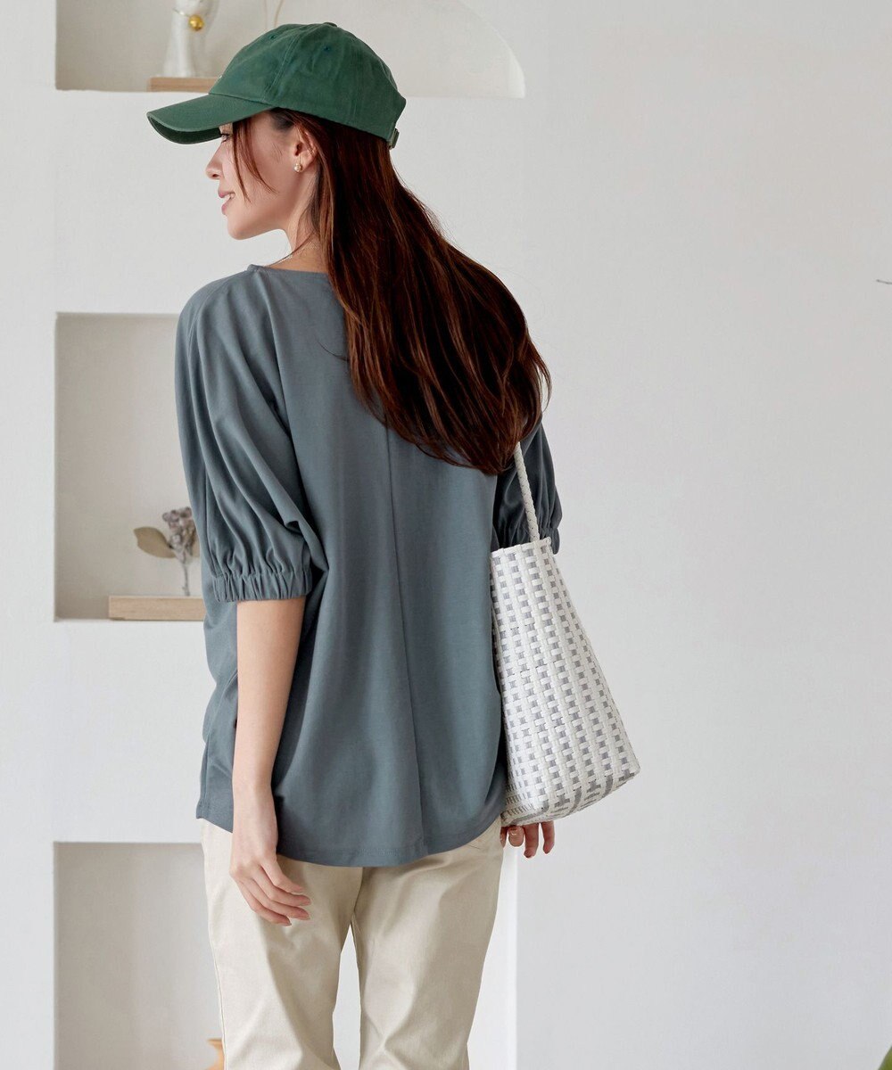 Tiaclasse 【接触冷感】袖ギャザードルマンプルオーバー 